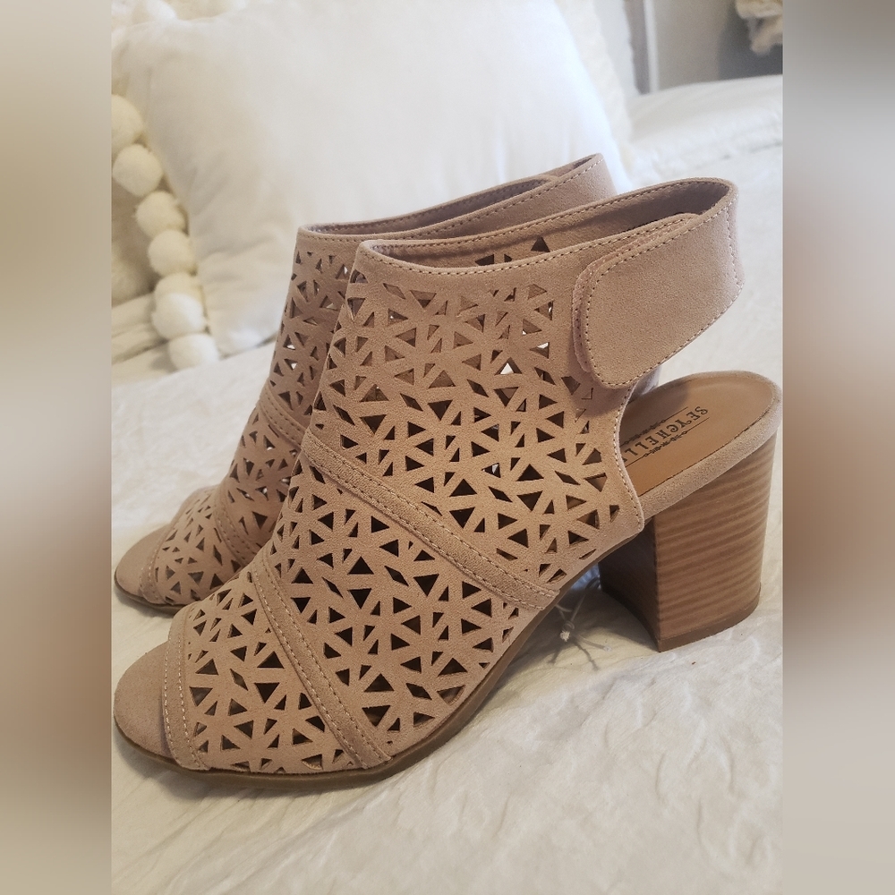 NEW SEYCHELLES NUDE OPEN TOE BOOTIES SIZE :8 1/2 - Picture 3 of 13